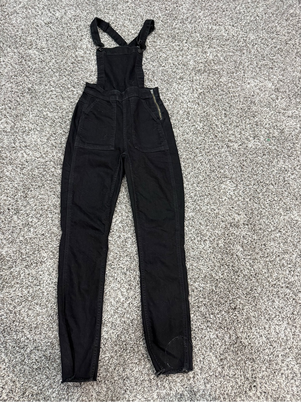 Madewell Black Slim Denim Overalls
